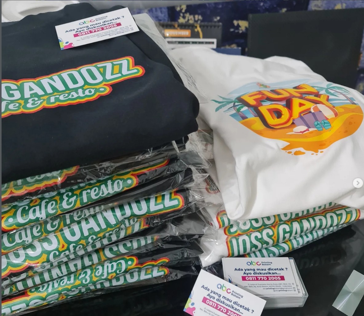 Cetak Kaos DTF GVI Batam - contoh hasil